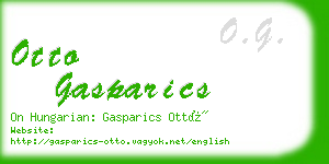 otto gasparics business card